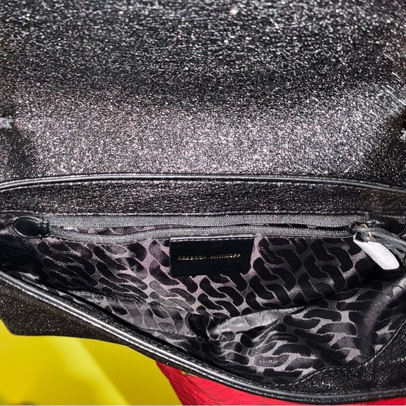 Rebecca Minkoff Black and Glitter Zip Clutch - Picture 5 of 13